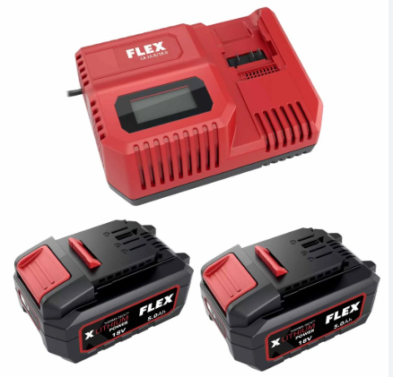 Flex Intelligent Rapid 10.8/18.0V and two 5.0Ah Li battery packs 532739 P-Set 55 R