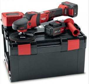 Flex Rotary Polisher Set, brushless, 2 x 5.0Ah battery,i-charger, in CC 447153 PE 150 18.0-EC SET