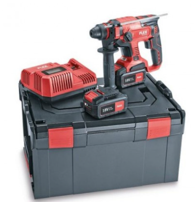 Flex SDS+  Rotary Hammer Set, brushless, 26mm, 2x5.0Ah battery, i-charger,  in CC 478474 CHE 2-26 18.0-EC/5.0 Set