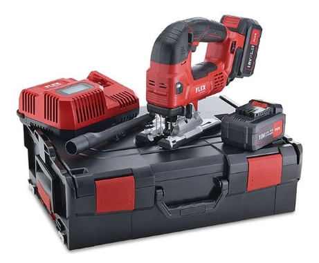 Flex Jigsaw, brushless set c/w 2x 2.5Ah batteries, i-charger in L-BOXX 489786 - JSB 18.0-EC/5.0 Set