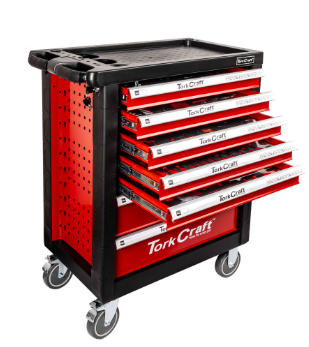 Tork Craft Tork Craft 7 Drawer 196 Pc Roller Box Cabinet On Castors Trolly Tc620030