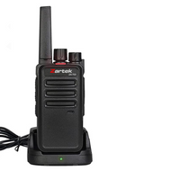 Zartek  ZA-723 two-way radio, UHF handheld transceiver,  2 pin side jack (incl radio, USB desktop charging cradle, mains adaptor, battery, belt clip) Box