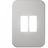 Major Tech Two Single Mod Cover Plate SV/WT Trim (100mmx50mm) Vertical V6105SV