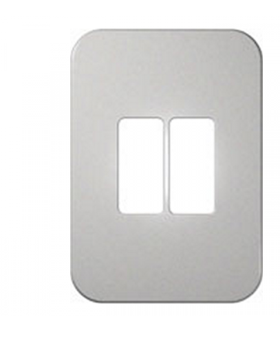 Major Tech Two Single Mod Cover Plate SV/WT Trim (100mmx50mm) Vertical V6105SV