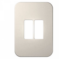 Major Tech Two Single Mod Cover Plate CR/WT Trim (100mmx50mm) Vertical V6105CR