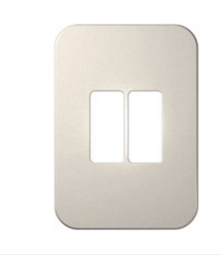 Major Tech Two Single Mod Cover Plate CR/WT Trim (100mmx50mm) Vertical V6105CR