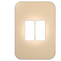 Major Tech Two Single Mod Cover Plate CN/WT Trim (100mmx50mm) Vertical V6105CN