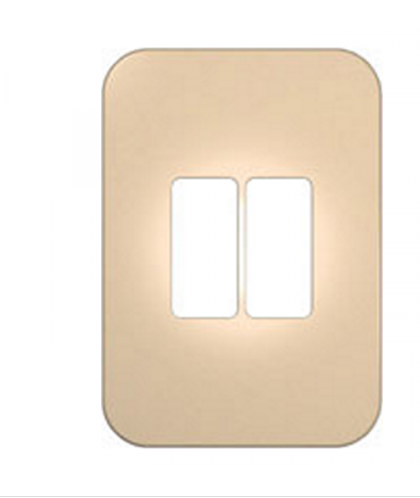 Major Tech Two Single Mod Cover Plate CN/WT Trim (100mmx50mm) Vertical V6105CN