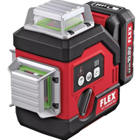 Flex 360 degree cross line laser with receiver mode 10.8V 
including battery & charger in a carry case 500739