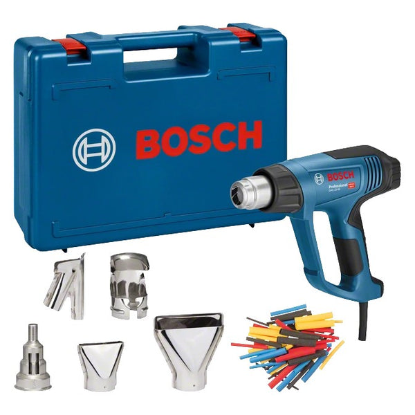 Bosch GHG 23-66 Professional Heat Gun Kit: Case, Nozzles, & Heat Shrink. Variable Temperature Control. DIY & Pro Use.