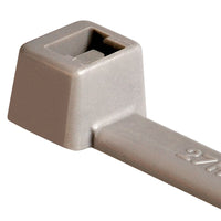 Grey Insulok Cable Tie 100x2.5mm: Close-up view of the head and tie.