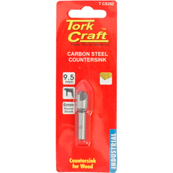 Tork Craft 9.5mm Carbon Steel Countersink for Wood. T CS202. DIY Woodworking Tool.