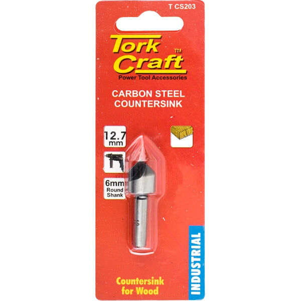 Tork Craft Countersink Carbon Steel 12.7mm (1/2 inch) Drill Bit for Wood | Countersinking Tool