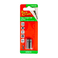 TORX TX 40 CLASSIC INSERT BIT 25MM 2PC CARDED