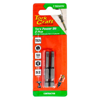 TORX TX 25 CLASSIC POWER BIT 50MM 2PC CARDED