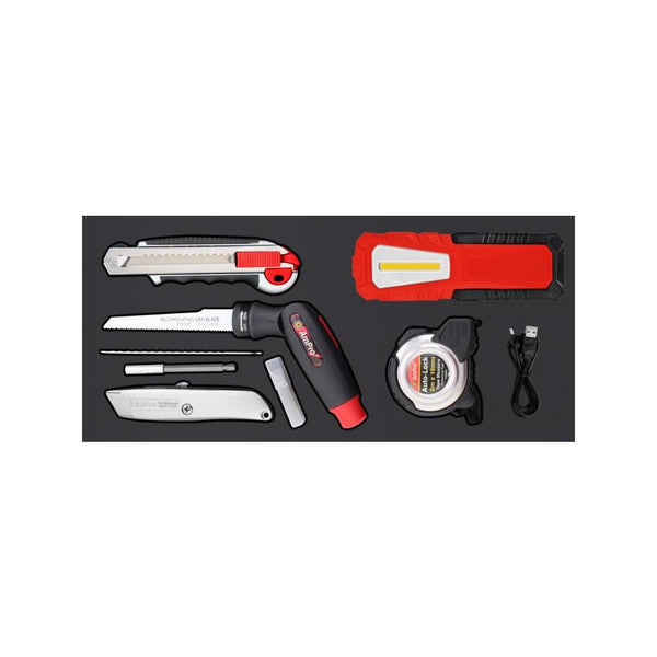 AmPro: 19Pc Rechargeable Work Light & Multi-Tool Set -  T23356