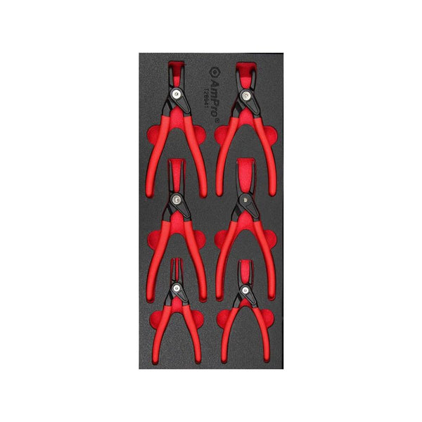 AmPro: 6Pc Industrial Snap Ring Pliers Set 5", 7" -  T28941