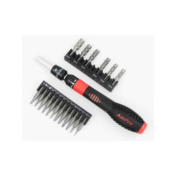 AmPro: Gearless Extendable Precision Ratcheting Bit Driver Set -  T32115