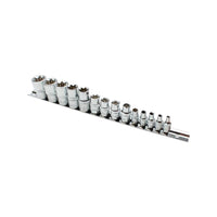 AmPro: 14Pc External Star Socket Set 1/4