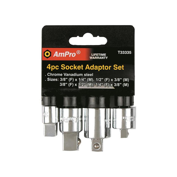 AmPro: 4Pc Socket Adaptor Set -  T33335