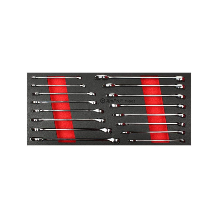 AmPro: 16Pc Long Style Combination Wrench Set -  T40085