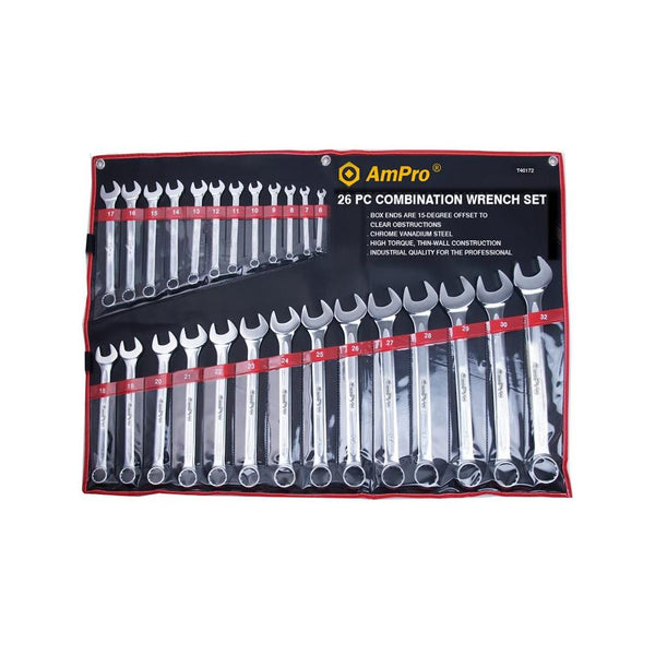 AmPro: 26Pc Combination Wrench Set -  T40172