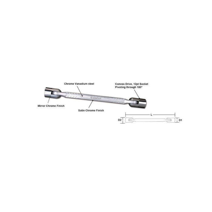 AmPro: 12Mm X 13Mm Double-Flex Socket Wrench -  T40913