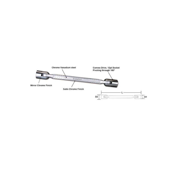 AmPro: 12Mm X 13Mm Double-Flex Socket Wrench -  T40913
