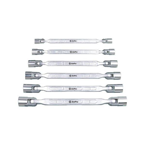 AmPro: 6Pc Double Flex Socket Wrench Set -  T40940