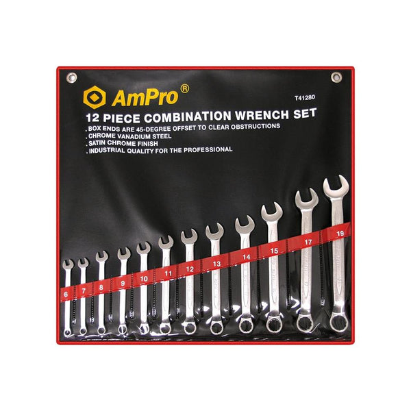 AmPro: 12Pc Combination Wrench Set 6-19Mm -  T41280