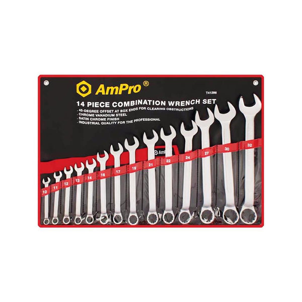 AmPro 14Pc Combination Wrench Set