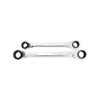 AmPro: 2Pcs 8-Size Rev. Geared Ratcheting Wrench Set -  T42515