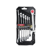 AmPro: 7Pc Geared Comb. Wrnch Set Metric -  T42521
