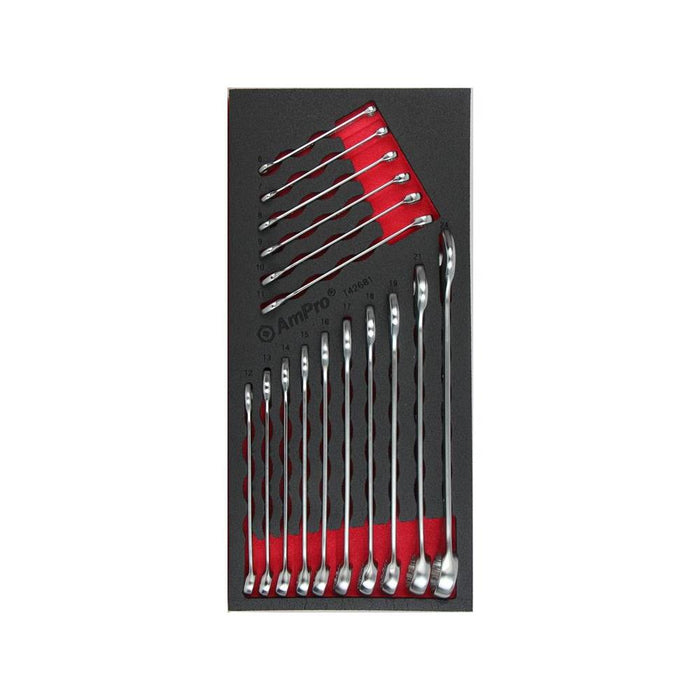 AmPro: 16Pc Fits-All Combination Wrench Set Sae & Metric -  T42681