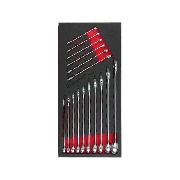 AmPro: 16Pc Fits-All Combination Wrench Set Sae & Metric -  T42681