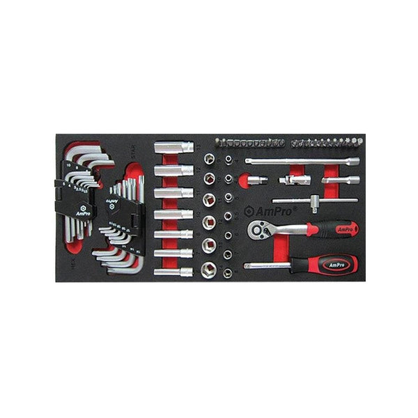 AmPro: 67Pc 1/4" Dr. Socket Set -  T45066