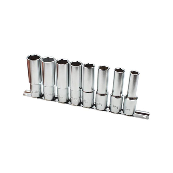 AmPro: 8Pc 1/2" Dr 6Pt Deep Socket Set -  T45408