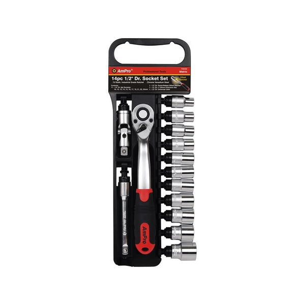 AmPro: 14Pc 1/2" Dr. 6Pt Socket Set -  T45432