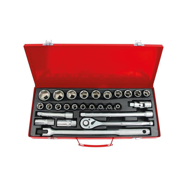 AmPro: 27Pc 1/2" Dr. 6Pt Socket Set Metric -  T45453