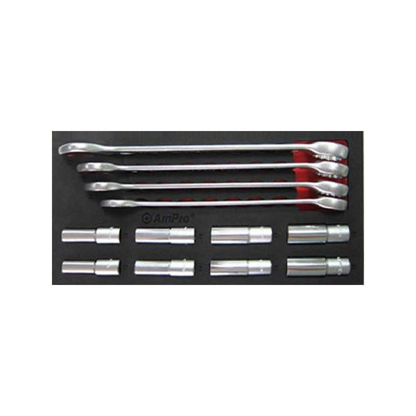 AmPro: 12Pc 1/2" Dr. Deep Socket & Combination Wrench Set -  T45521
