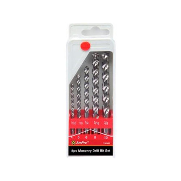 AmPro: 5Pc Masonry Drill Bit Set -  T50340