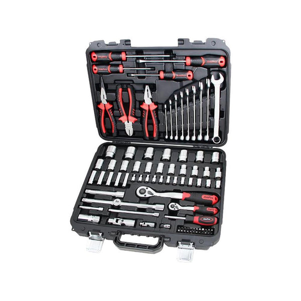 AmPro: 87Pc 1/4" & 1/2" Dr. Bolt-Fit Socket & Tool Set Metric -  T52781