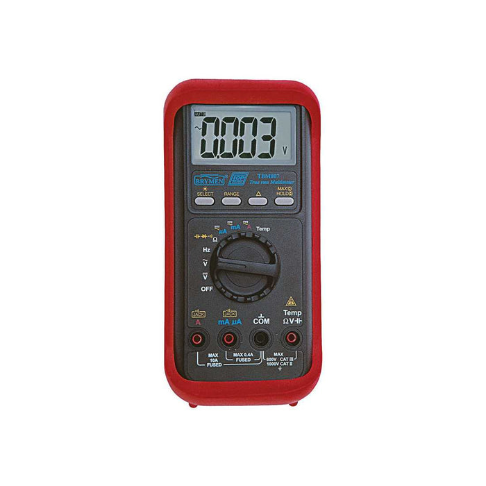 HellermannTyton Multimeter Digital 1000V AC/DC TRMS Freq Temp TBM807