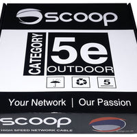Scoop 100m Box Cat5e Outdoor FTP CCA Cable