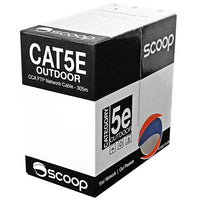 Scoop 305m Box Cat5e Outdoor FTP CCA Cable - TC-305C