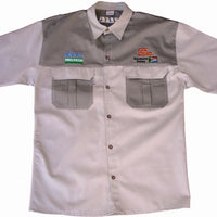 VERMONT MENS BUSH SHIRT KHAKI 100% COTTON MEDIUM