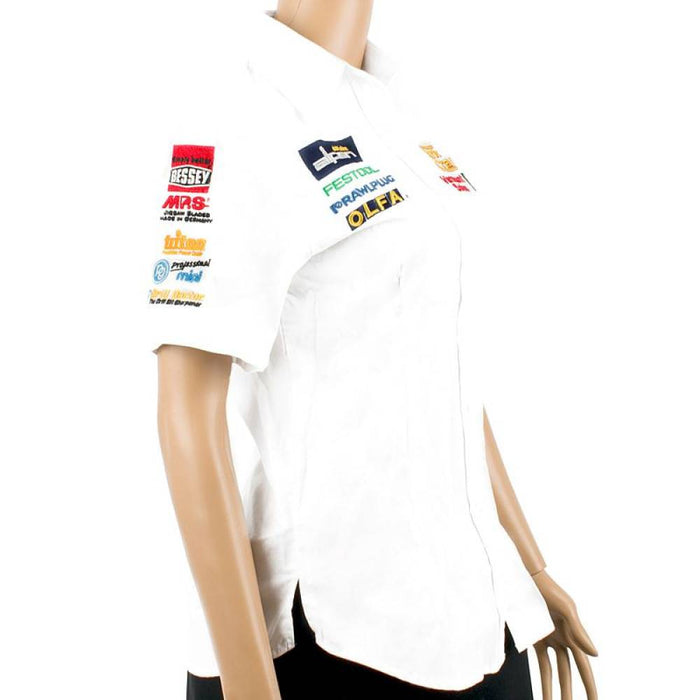 Tork Craft Ladies Blouse White 3/4 3 X Large Tc00206