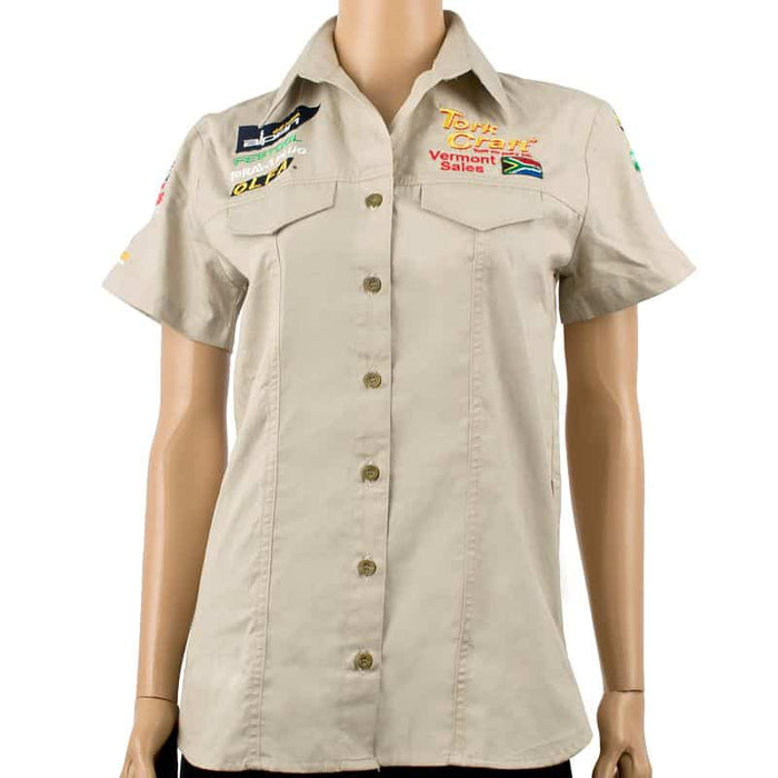 VERMONT LADIES PIGEON CAP SLEEVE BLOUSE STONE LARGE, Chavda.com