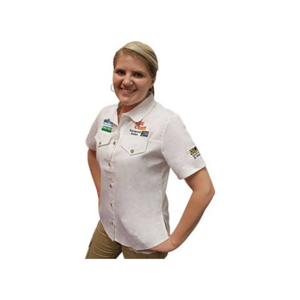 VERMONT LADIES COTTON SHIRT WHITE LARGE