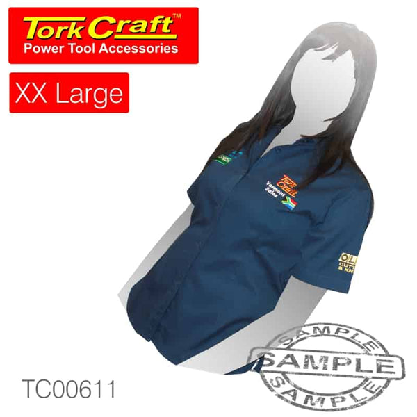 VERMONT LADIES BLOUSE NAVY BLUE 2X-LARGE